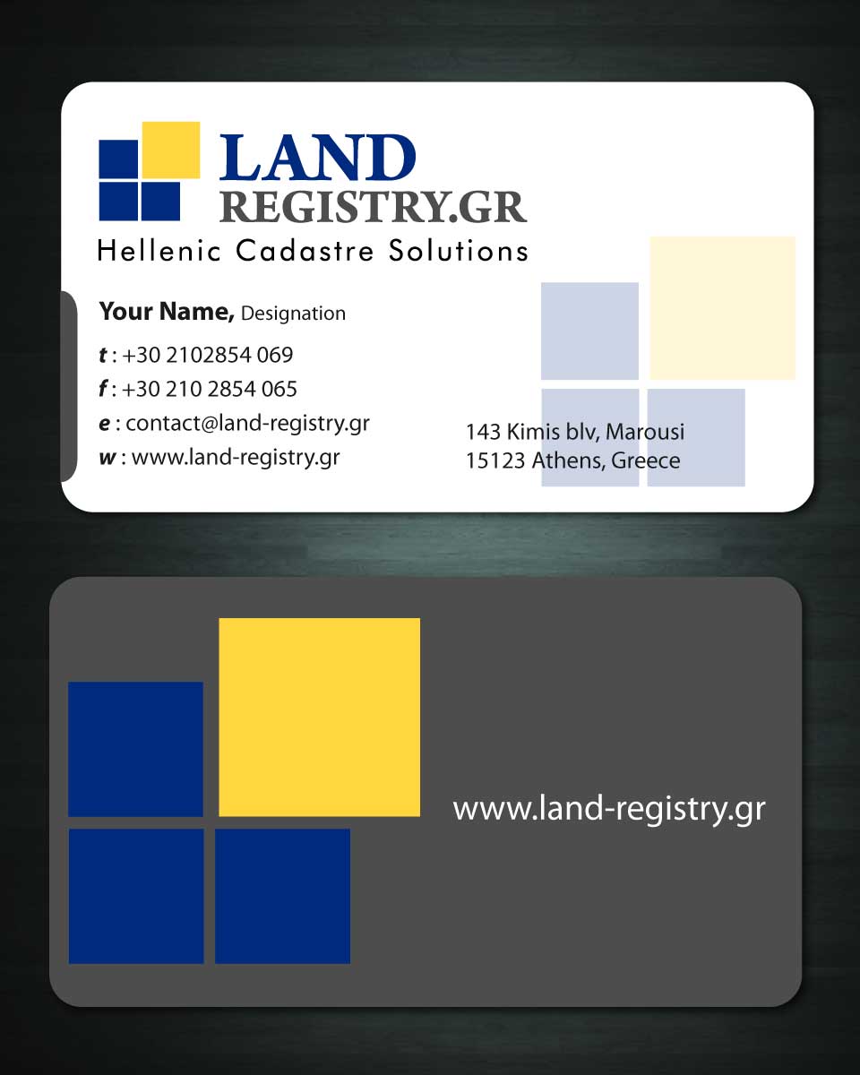 Business Card Design by Sbss for Land Registry.gr | Design #1185621