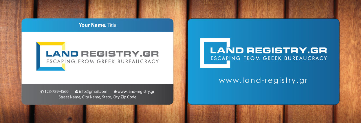 Business Card Design by Sbss for Land Registry.gr | Design #1185741