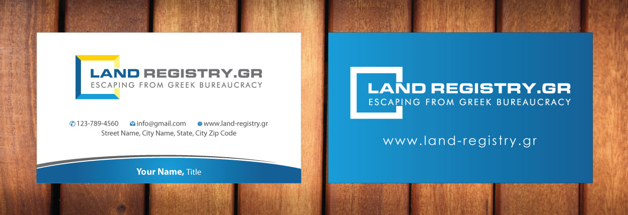 Business Card Design by Sbss for Land Registry.gr | Design #1185750