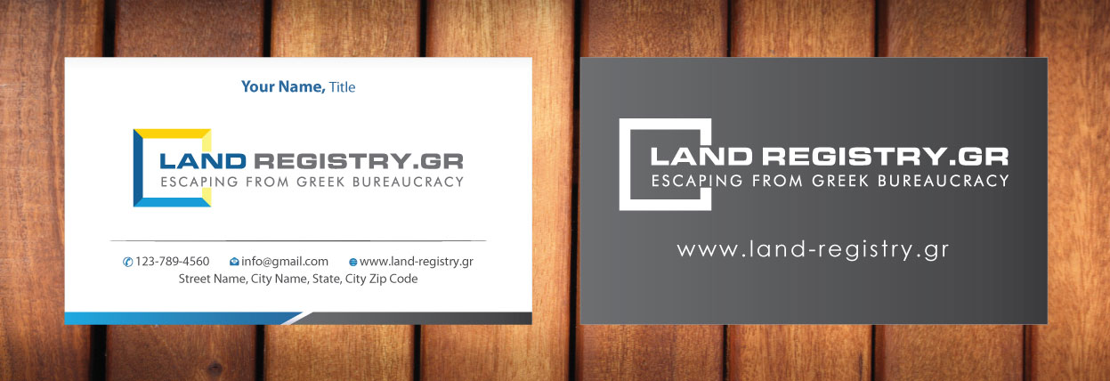 Business Card Design by Sbss for Land Registry.gr | Design #1185751