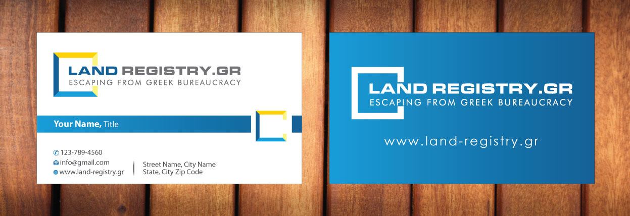 Business Card Design by Sbss for Land Registry.gr | Design #1185753