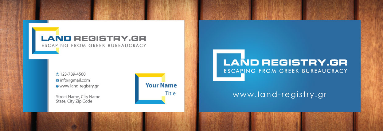 Visitenkarten-Design von Sbss für Land Registry.gr | Design #1185757