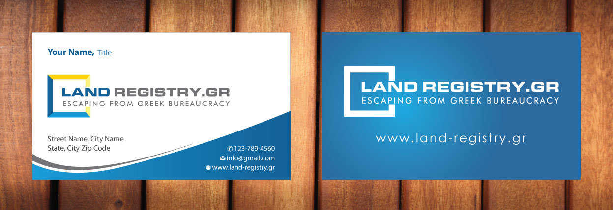 Business Card Design by Sbss for Land Registry.gr | Design #1185758