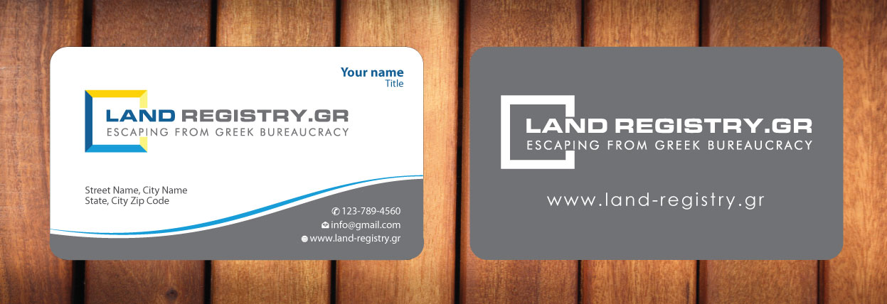 Business Card Design by Sbss for Land Registry.gr | Design #1185760
