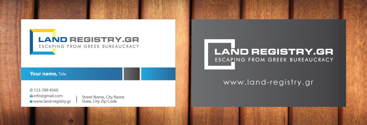 Business Card Design by Sbss for Land Registry.gr | Design #1185761