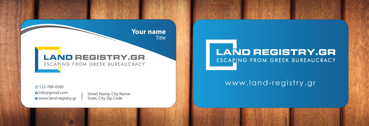 Visitenkarten-Design von Sbss für Land Registry.gr | Design #1185763