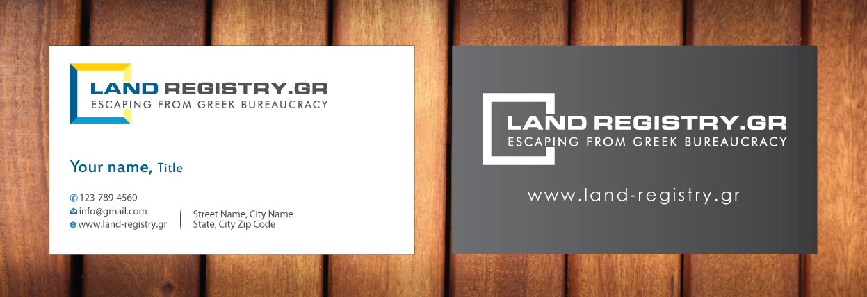 Business Card Design by Sbss for Land Registry.gr | Design #1187787