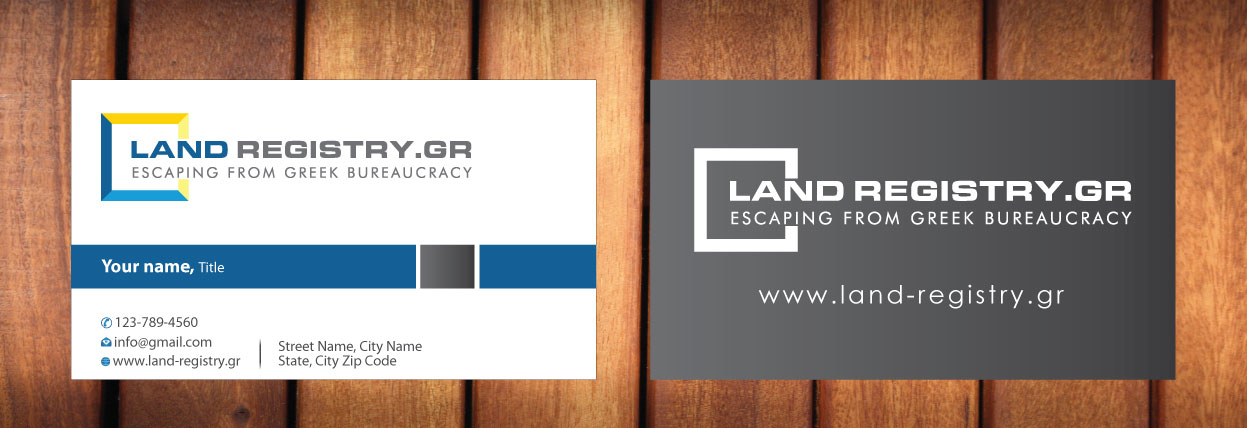 Business Card Design by Sbss for Land Registry.gr | Design #1187791