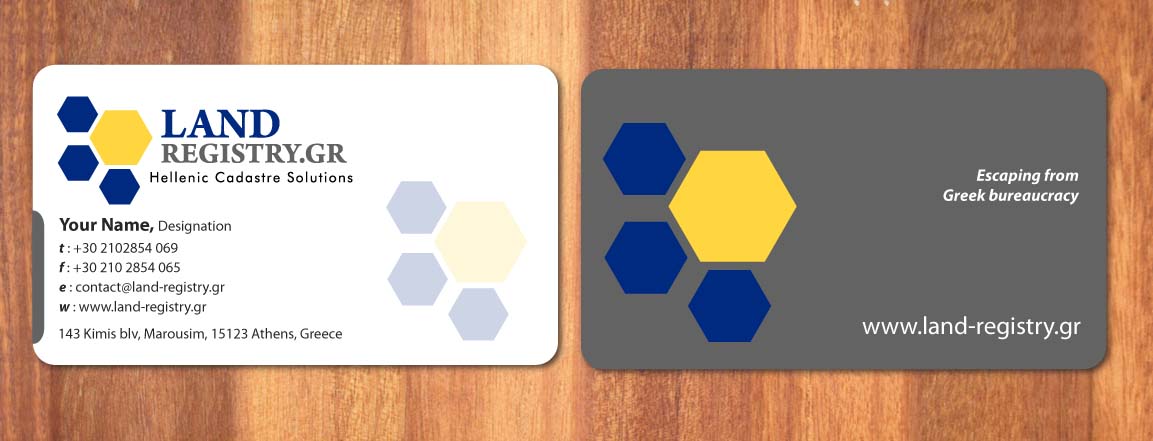 Business Card Design by Sbss for Land Registry.gr | Design #1190584