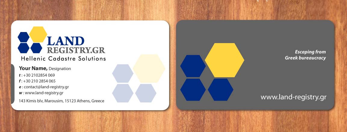 Business Card Design by Sbss for Land Registry.gr | Design #1190586