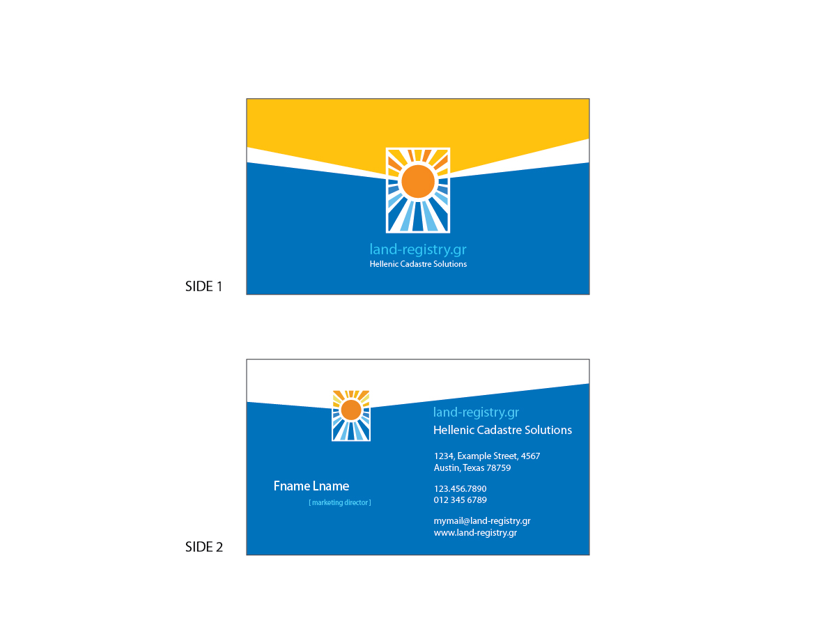 Business Card Design by Azzuro for Land Registry.gr | Design #1203845