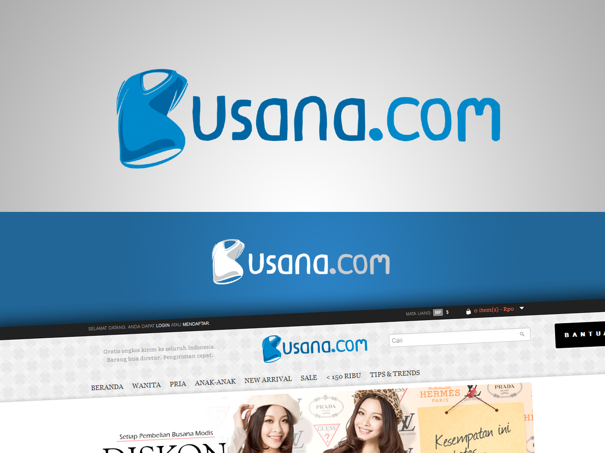 Logo Design by Voltage Gated for Busana.com | Design #1178142