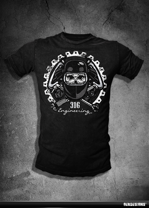 316 Engineering t-shirt | T-shirt Design by gekgrfx
