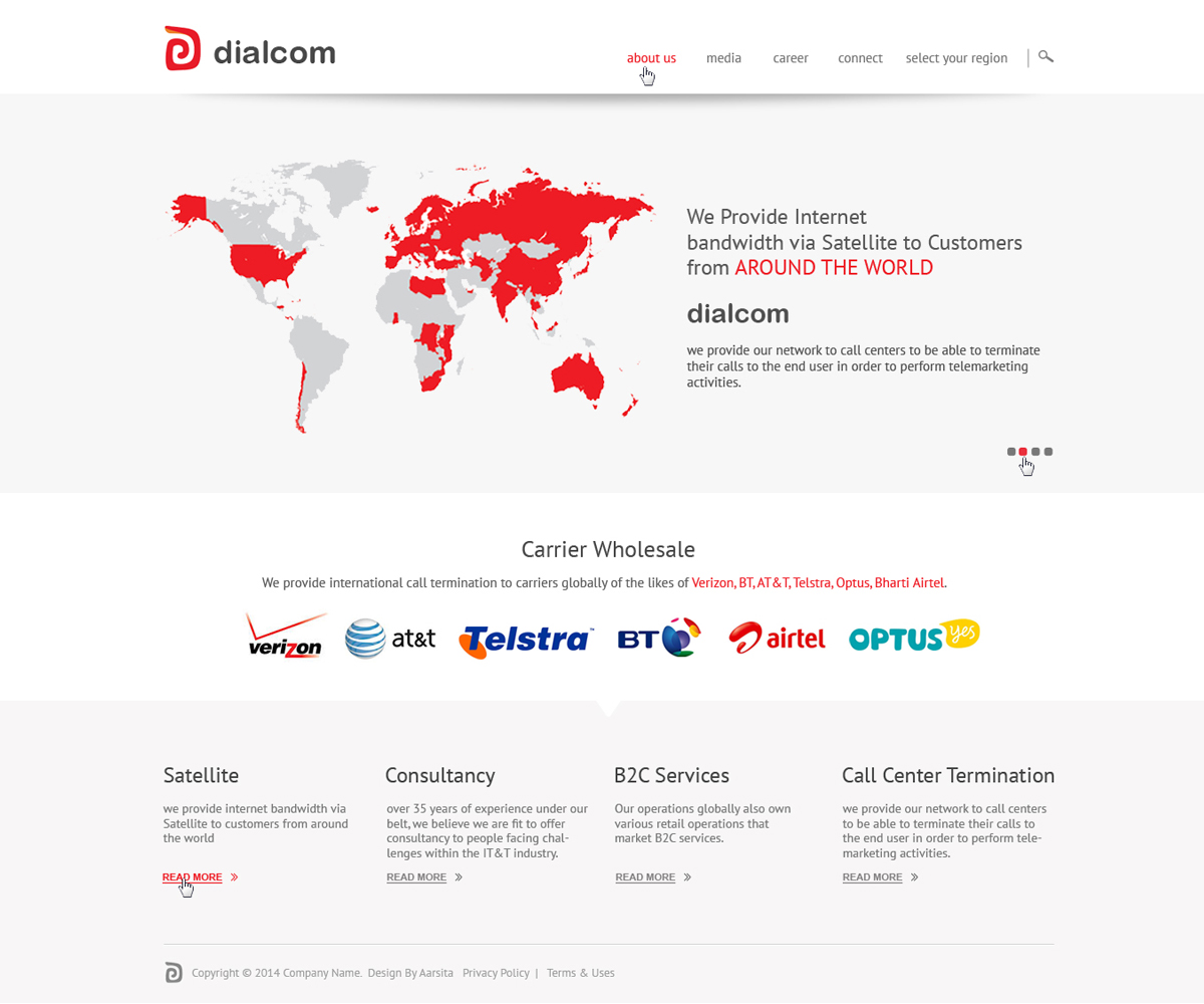 Wordpress Design by aarsita for Dialcom, Inc. | Design #4469945