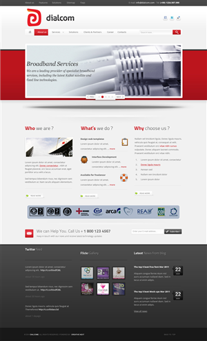 Wordpress Design by Roy for Dialcom, Inc. | Design: #4237974
