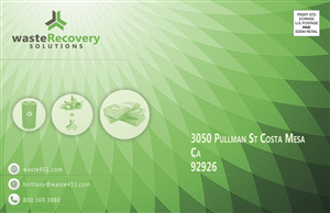 Postkarten-Design von RolandT für Waste Recovery Solutions | Design: #4236467
