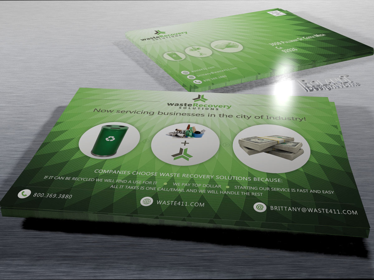 Postkarten-Design von RolandT für Waste Recovery Solutions | Design #4236546
