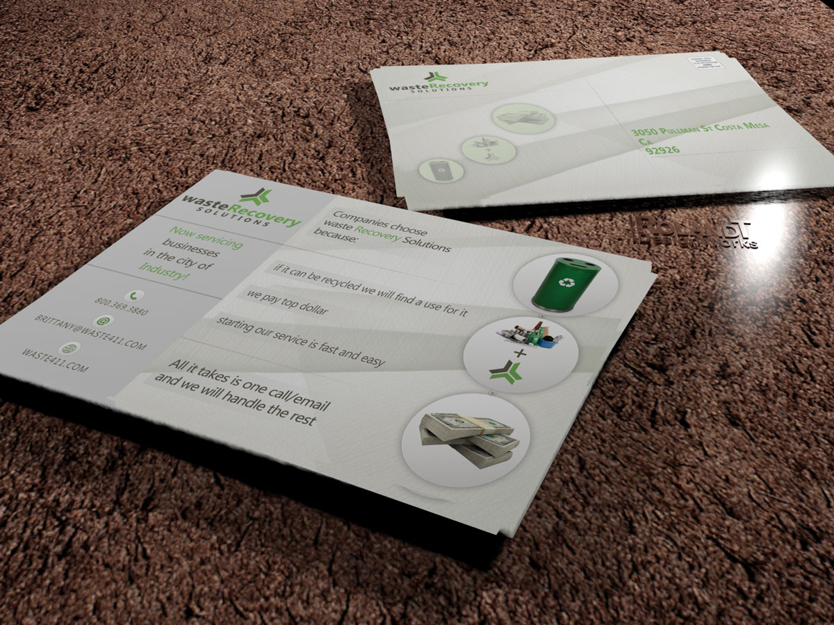 recycling postcard design for waste recovery solutions by rolandt