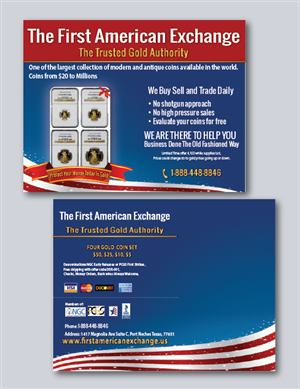 Postcard Design by alex989 for The First American Exchange | Design: #4193283