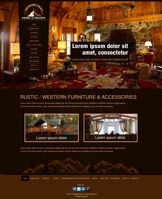 Web Design by Kuldeepak for Peaks & Valleys Trading Post | Design #4205969