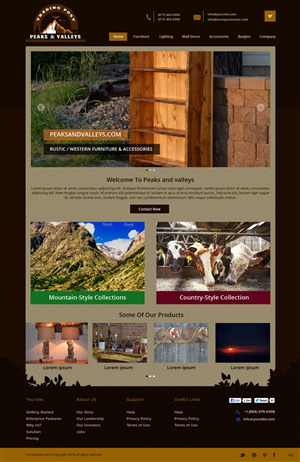 Web Design by pb for Peaks & Valleys Trading Post | Design: #4222483