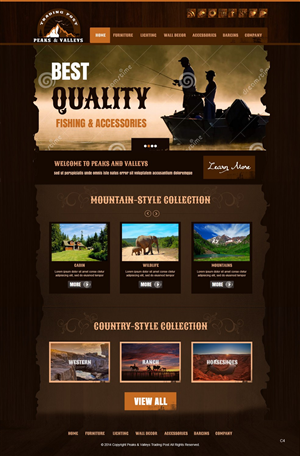 Web Design by pb for Peaks & Valleys Trading Post | Design: #4222485