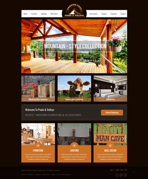 Web Design by pb for Peaks & Valleys Trading Post | Design: #4222486