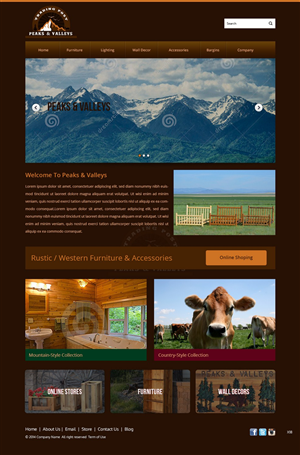 Web Design by pb for Peaks & Valleys Trading Post | Design: #4222488