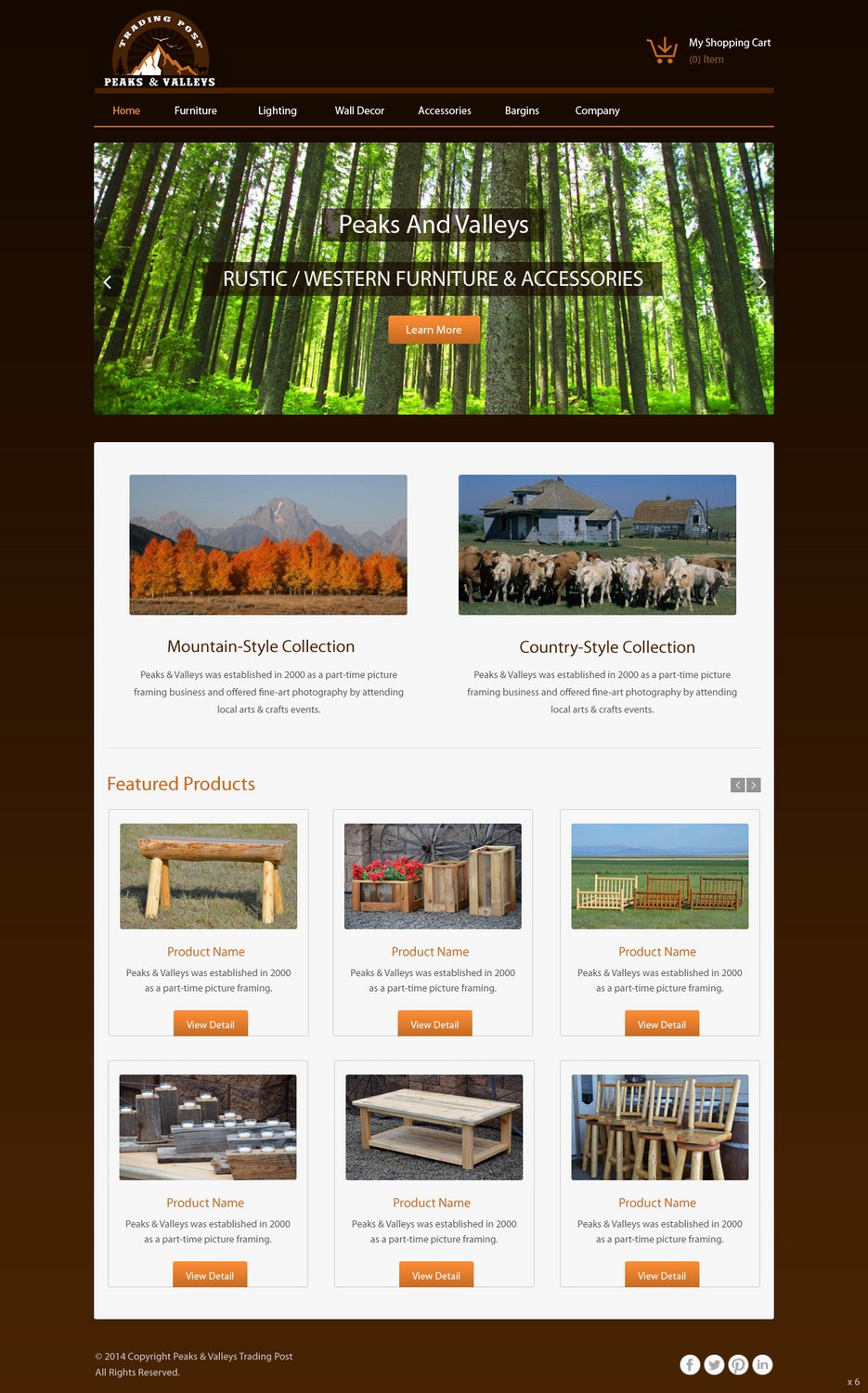 Web-Design von pb für Peaks & Valleys Trading Post | Design #4222491