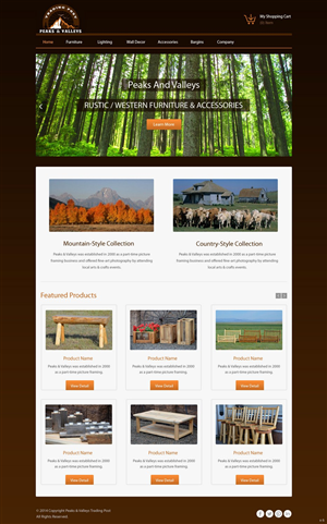 Web Design by pb for Peaks & Valleys Trading Post | Design: #4222491