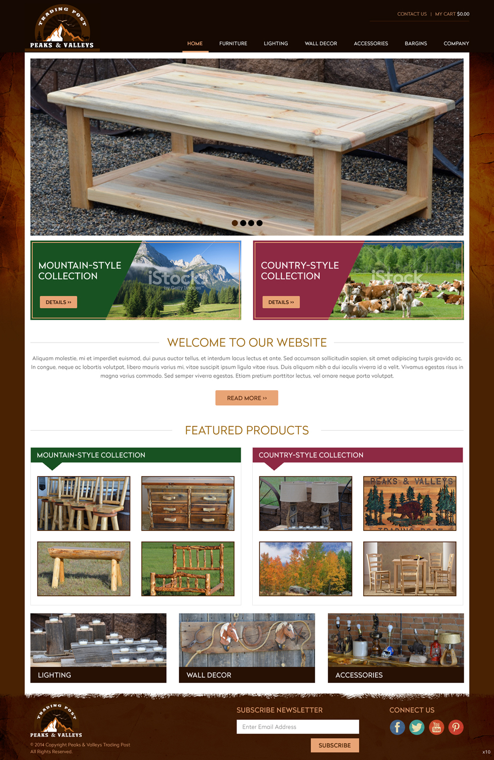 Web-Design von pb für Peaks & Valleys Trading Post | Design #4226485