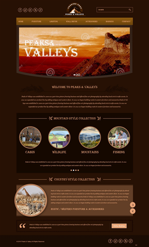 Web Design by pb for Peaks & Valleys Trading Post | Design: #4226489