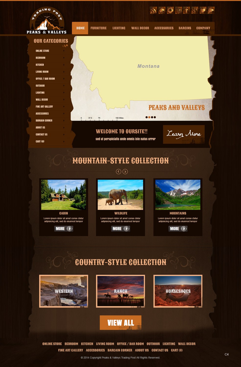 Web Design by pb for Peaks & Valleys Trading Post | Design #4230017