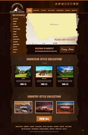 Web Design by pb for Peaks & Valleys Trading Post | Design: #4230017