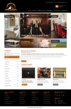 Web Design by Creative Usha for Peaks & Valleys Trading Post | Design #4198105