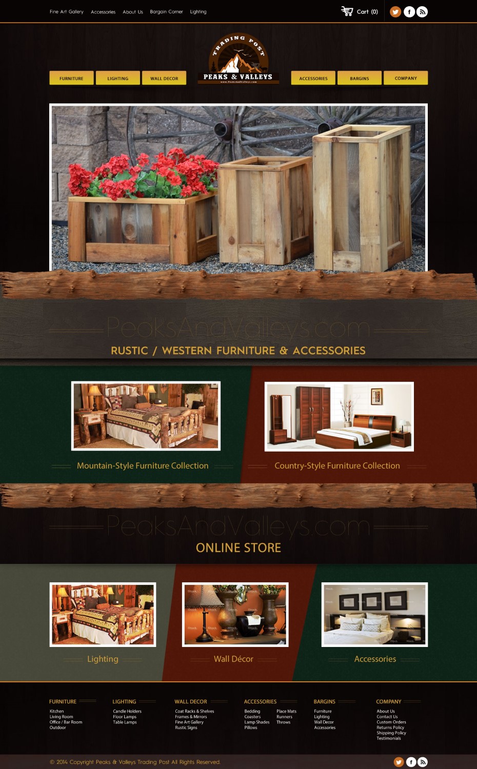 Web-Design von TechWise für Peaks & Valleys Trading Post | Design #4237438