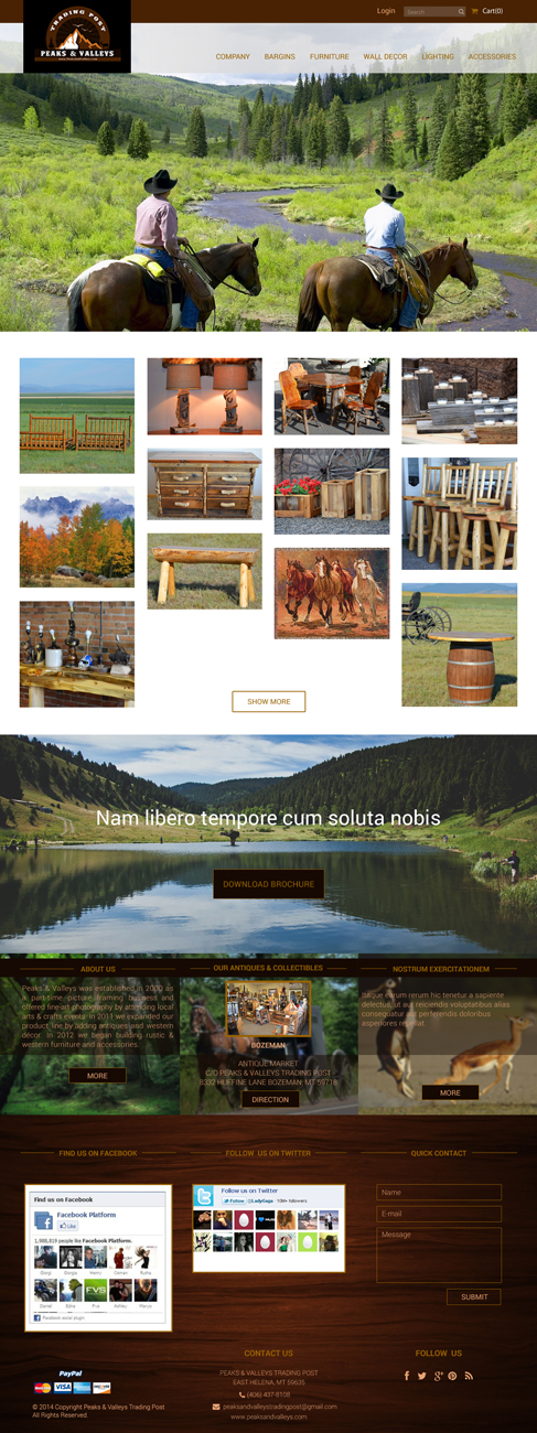 Web Design by Da Miracle for Peaks & Valleys Trading Post | Design #4234862