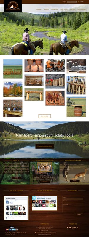 Web Design by Da Miracle for Peaks & Valleys Trading Post | Design: #4234862