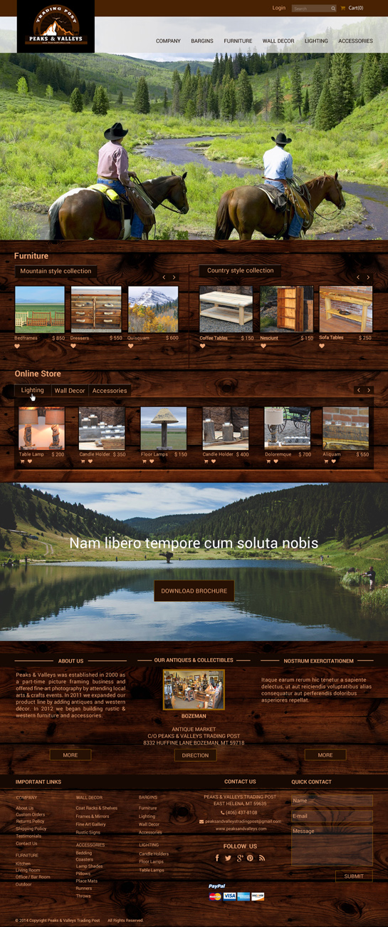 Web Design by Da Miracle for Peaks & Valleys Trading Post | Design #4274176