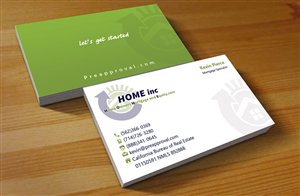 Visitenkarten-Design von Hardcore Design für HOME inc | Design #4213624