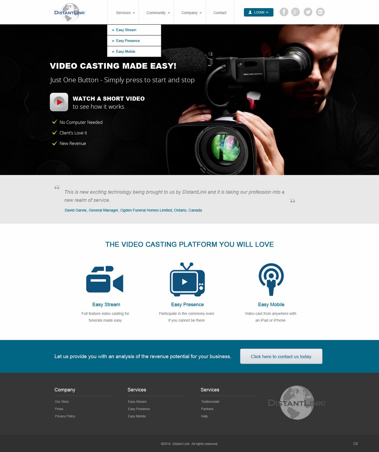 Web Design by pb for DistantLink Mobile Video Conferencing & Telecommunications Inc. | Design #4226467