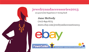jewelry,purses,pj's,and retro bathing caps | Diseño de Tarjeta de Presentación por slapBackChewLater