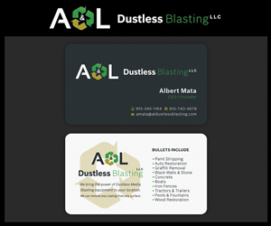 A&L Dustless Blasting Business Card | Visitenkarten-Design von Ethien