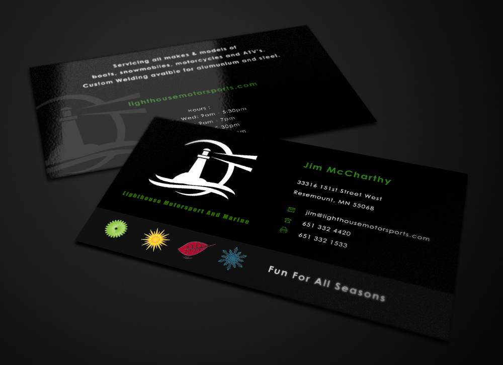 Diseño de Tarjeta de Presentación por Eggo May P para Lighthouse Motorsports and Marine | Diseño #4192166