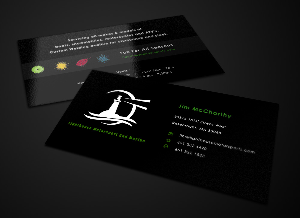 Diseño de Tarjeta de Presentación por Eggo May P para Lighthouse Motorsports and Marine | Diseño #4192170