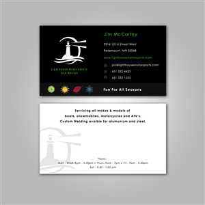 Business Card Design by Eggo May P for Lighthouse Motorsports and Marine | Design: #4215900
