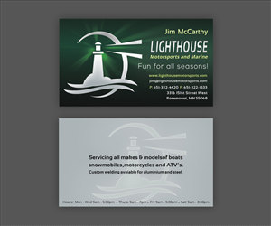 Business Card Design by Ethien for Lighthouse Motorsports and Marine | Design: #4195910