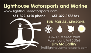 Business Card Design by Tyeise for Lighthouse Motorsports and Marine | Design: #4195416