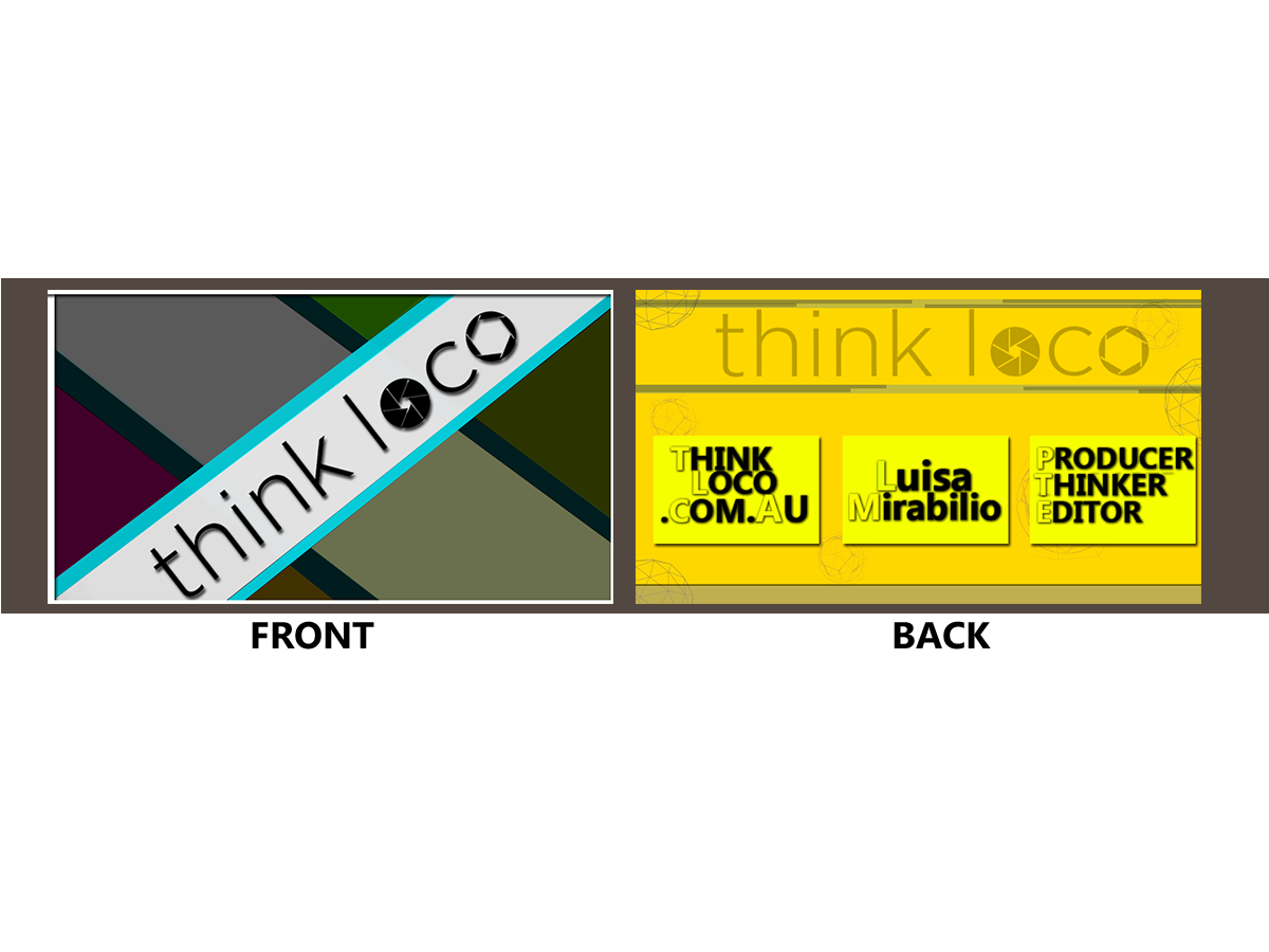 Diseño de Tarjeta de Presentación por FamousImagery para Think Loco | Diseño #4190550