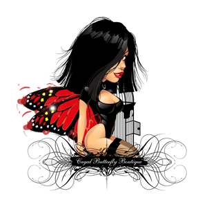 T-shirt Design by Ilina Konsulova for Caged Butterfly Boutique | Design: #4459792